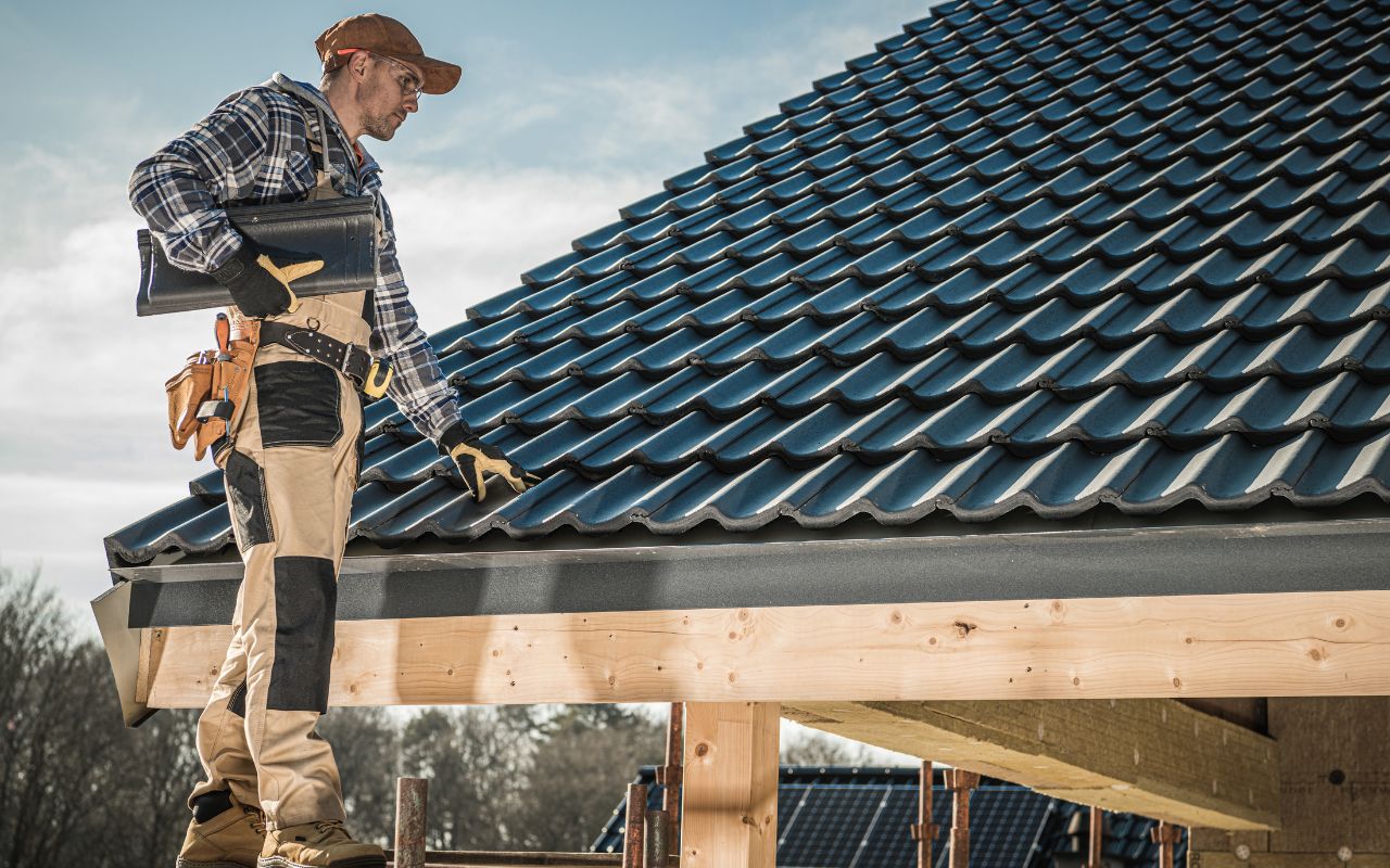 Professional roof inspection.